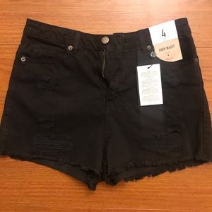 Brand new high waist black shorts